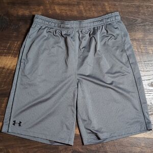 Under Armour Gray Athletic Shorts Moisture-Wicking Lightweight Large